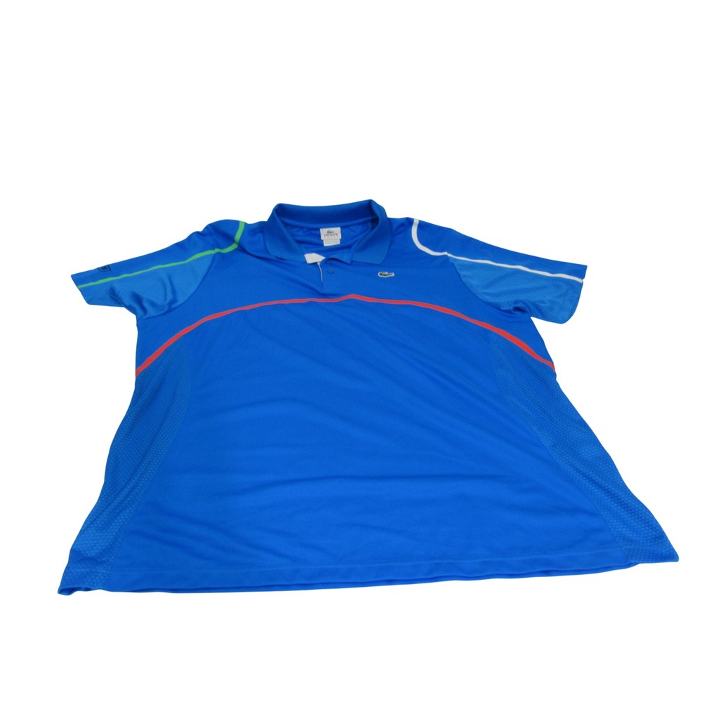 Lacoste Sport Ultra Dry Blue Polo Shirt Mens Size 9 3XL Short Sleeve Athletic